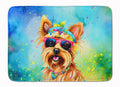 Yorkshire Terrier Hippie Dawg Memory Foam Kitchen Mat Machine Washable Anti-Fatigue Cushion Comfort Bath or Kitchen Rug