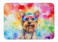 Yorkshire Terrier Hippie Dawg Memory Foam Kitchen Mat Machine Washable Anti-Fatigue Cushion Comfort Bath or Kitchen Rug