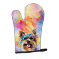Yorkshire Terrier Hippie Dawg Oven Mitt Heat Resistant Thick Oven Mitt for Hot Pans and Oven, Kitchen Mitt Protect Hands, Cooking Baking Glove