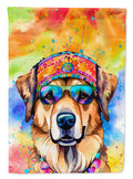 Hippie Dawg House Flag 28x40 Porch Sleeve Pole Decorative Outside Yard Banner Artwork Wall Hanging, Polyester