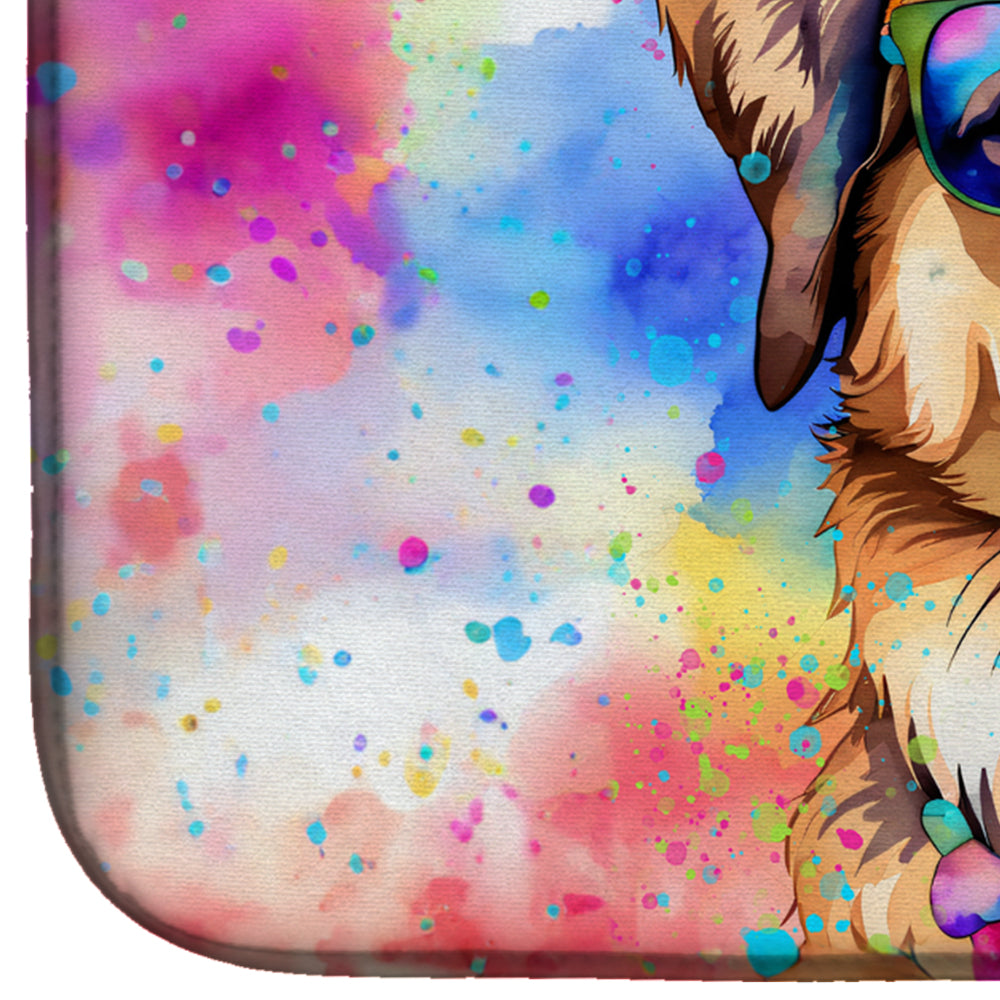 Hippie Dawg Dish Drying Mat Absorbent Dish Drying Mat Pad for Kitchen Counter Dish Drainer Mat for Countertop, 14 x 21", Multicolor