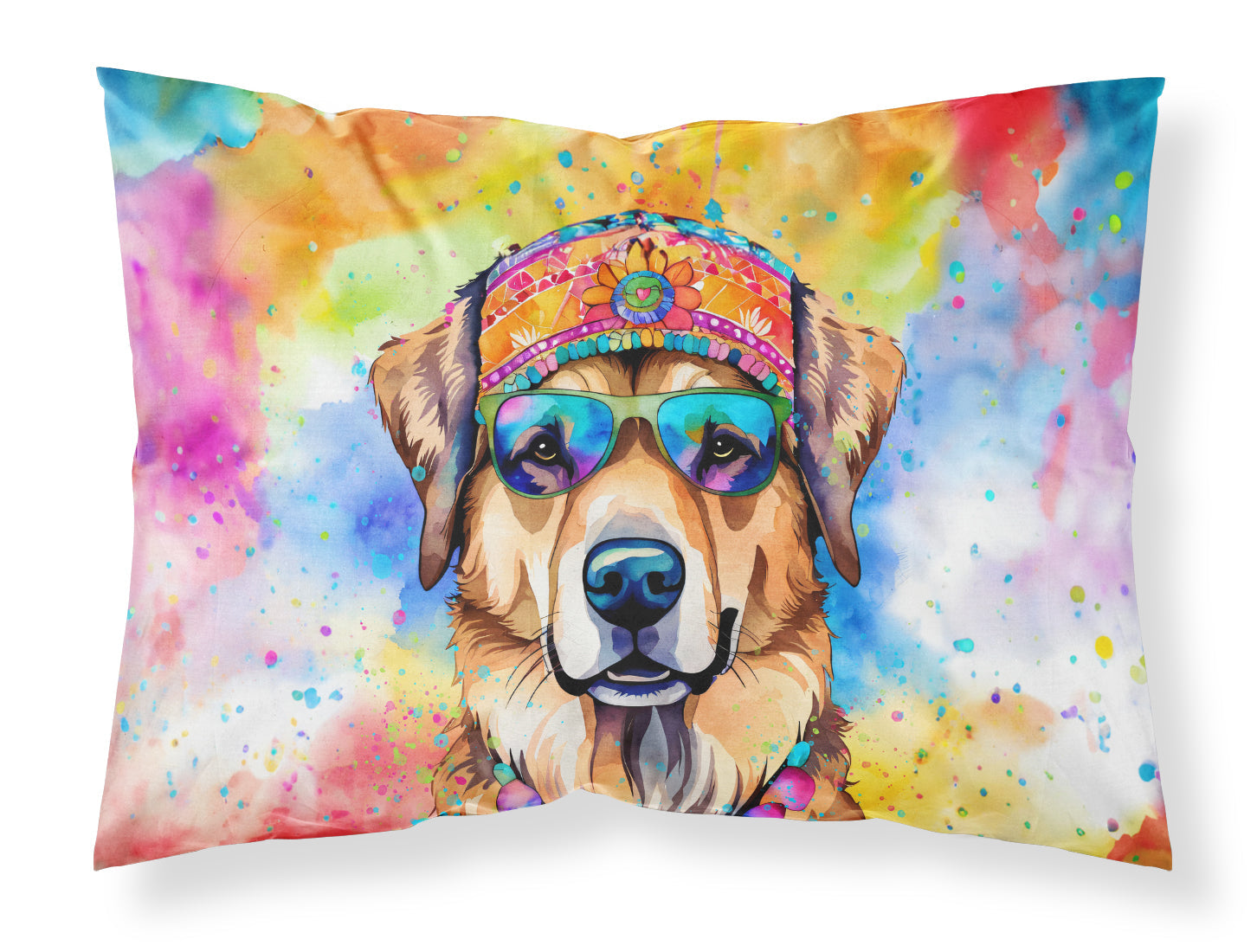 Hippie Dawg Standard Pillowcase Lightweight Super Soft Easy Care Decorative Artwork Pillowcase, Standard