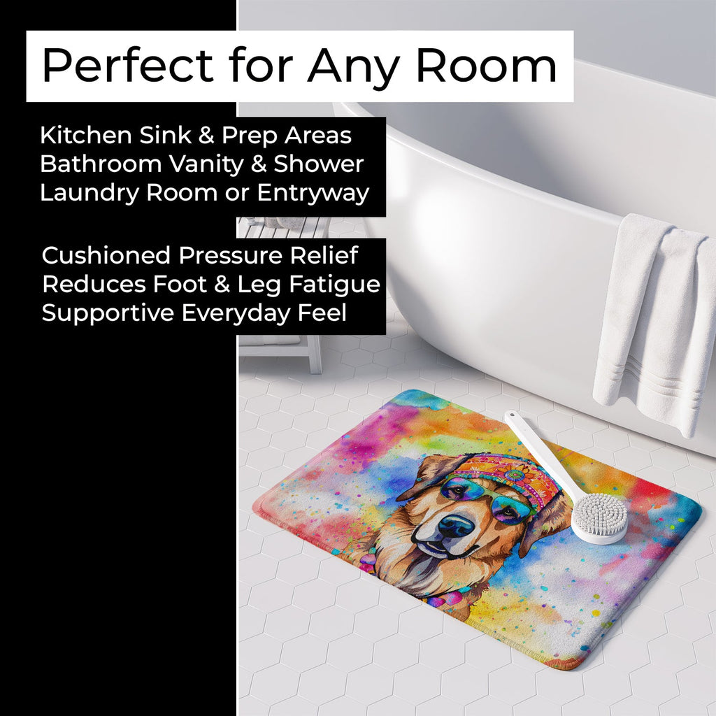 Hippie Dawg Memory Foam Kitchen Mat Machine Washable Anti-Fatigue Cushion Comfort Bath or Kitchen Rug