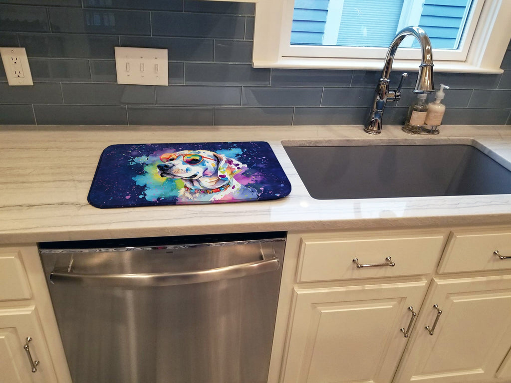 Hippie Dawg Dish Drying Mat Absorbent Dish Drying Mat Pad for Kitchen Counter Dish Drainer Mat for Countertop, 14 x 21", Multicolor