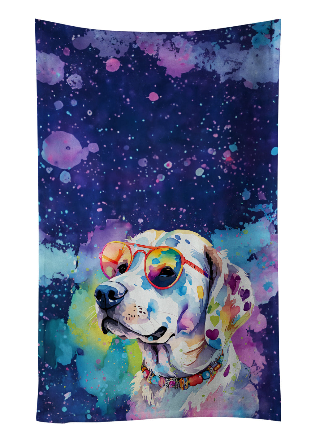 Hippie Dawg Kitchen Towel Velour Plush Front and Cotton Loop Back Machine Washable