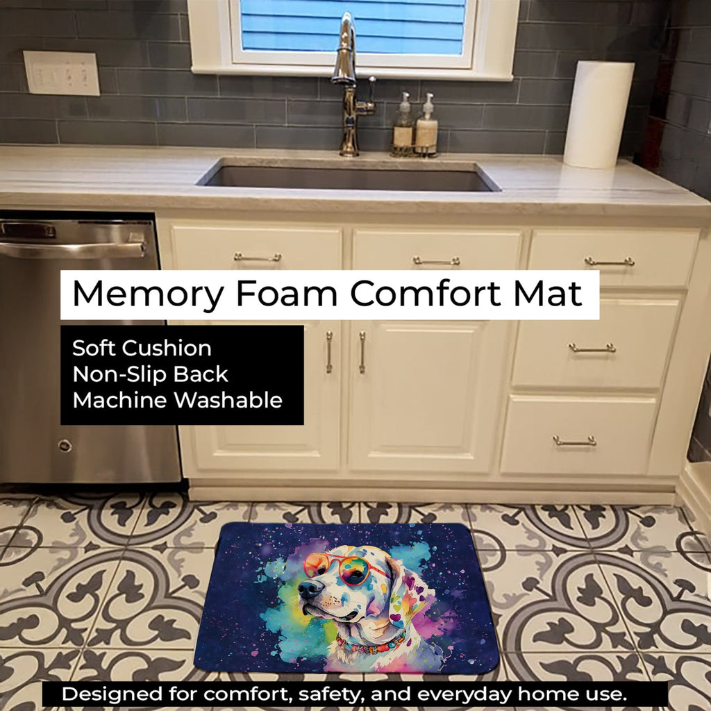 Hippie Dawg Memory Foam Kitchen Mat Machine Washable Anti-Fatigue Cushion Comfort Bath or Kitchen Rug