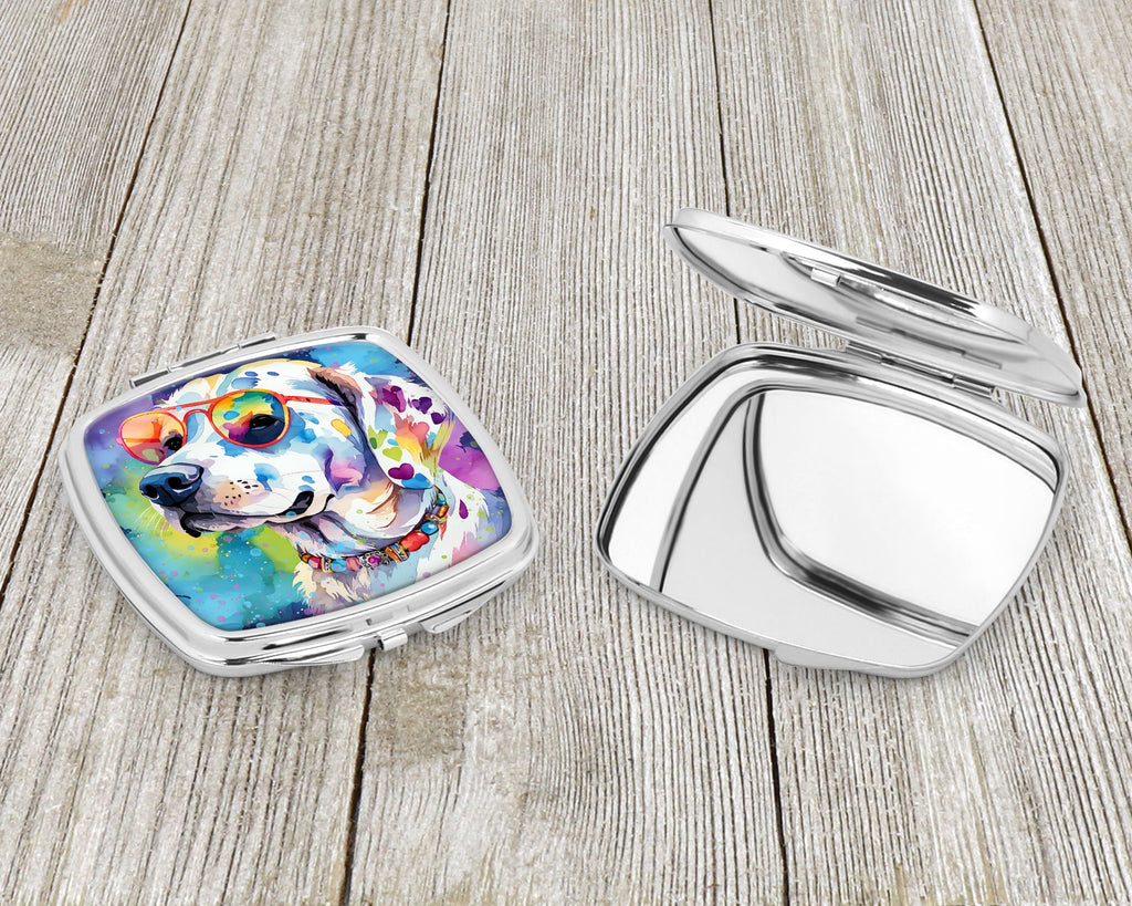 Hippie Dawg Compact Mirror Decorative Travel Makeup Mirror for Women Girls Gifts Pocket Makeup Mirror Folding Handheld