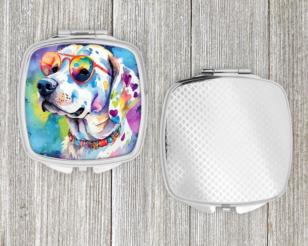 Hippie Dawg Compact Mirror Decorative Travel Makeup Mirror for Women Girls Gifts Pocket Makeup Mirror Folding Handheld