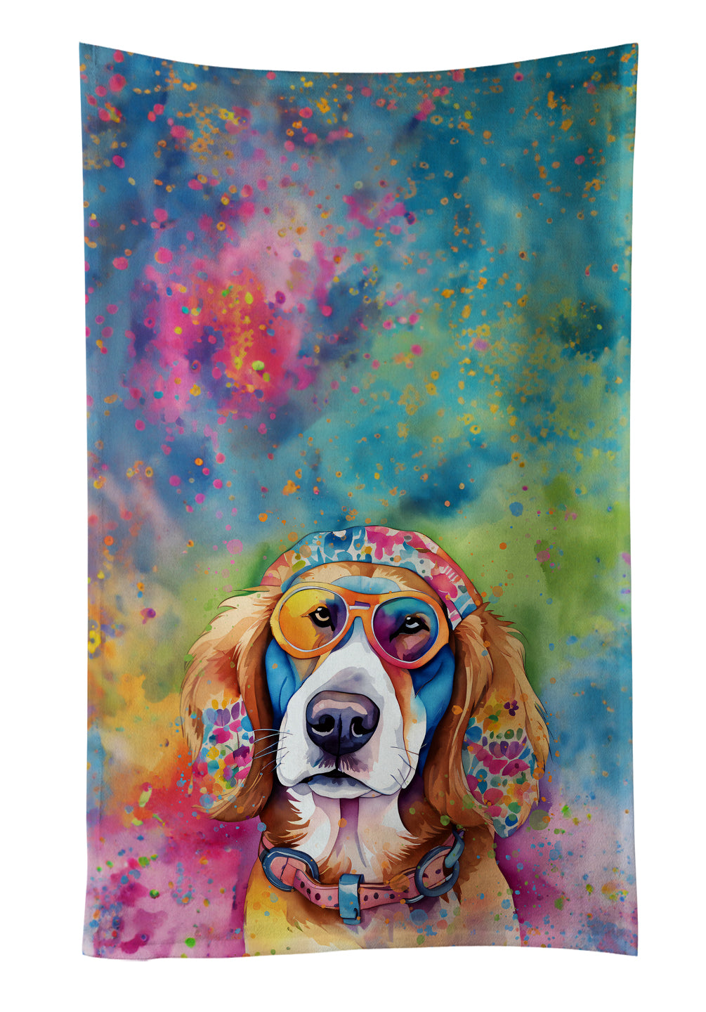 Hippie Dawg Kitchen Towel Velour Plush Front and Cotton Loop Back Machine Washable