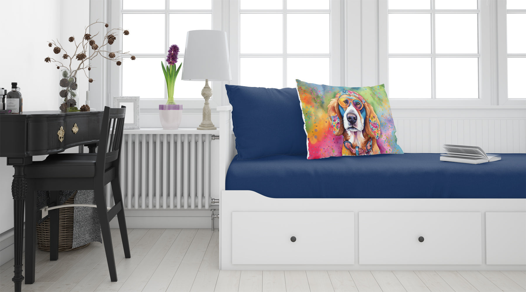 Hippie Dawg Standard Pillowcase Lightweight Super Soft Easy Care Decorative Artwork Pillowcase, Standard