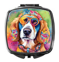Hippie Dawg Compact Mirror Decorative Travel Makeup Mirror for Women Girls Gifts Pocket Makeup Mirror Folding Handheld