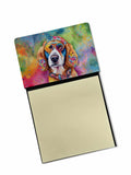 Hippie Dawg Watercolor Sticky Note Holder Refillable Dispenser Desk Accessory 3x3 Pad Gift