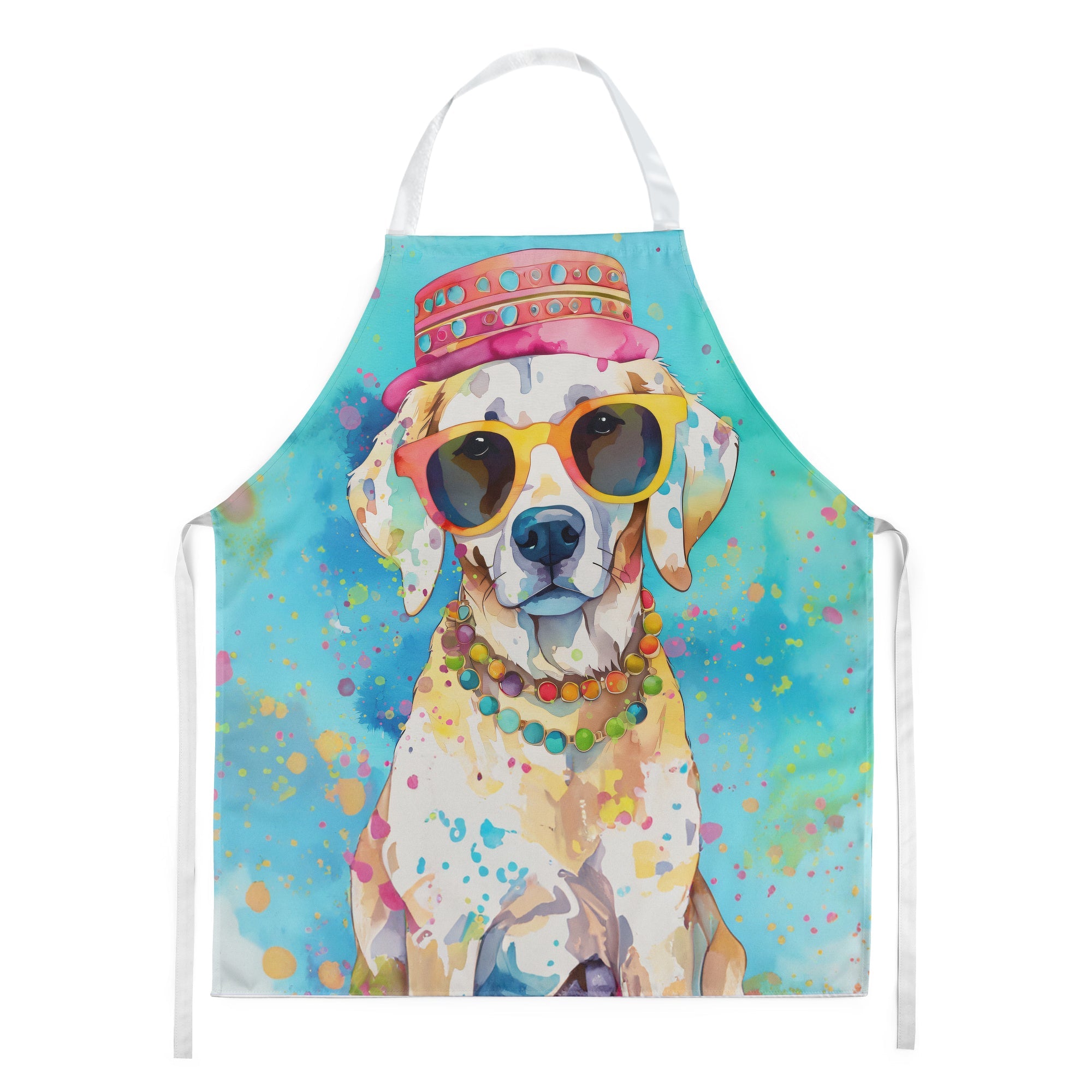 Hippie Dawg Apron Cooking Kitchen Server Baking Crafts Gardening for Adult Women Men, Unisex, Large, Multicolor