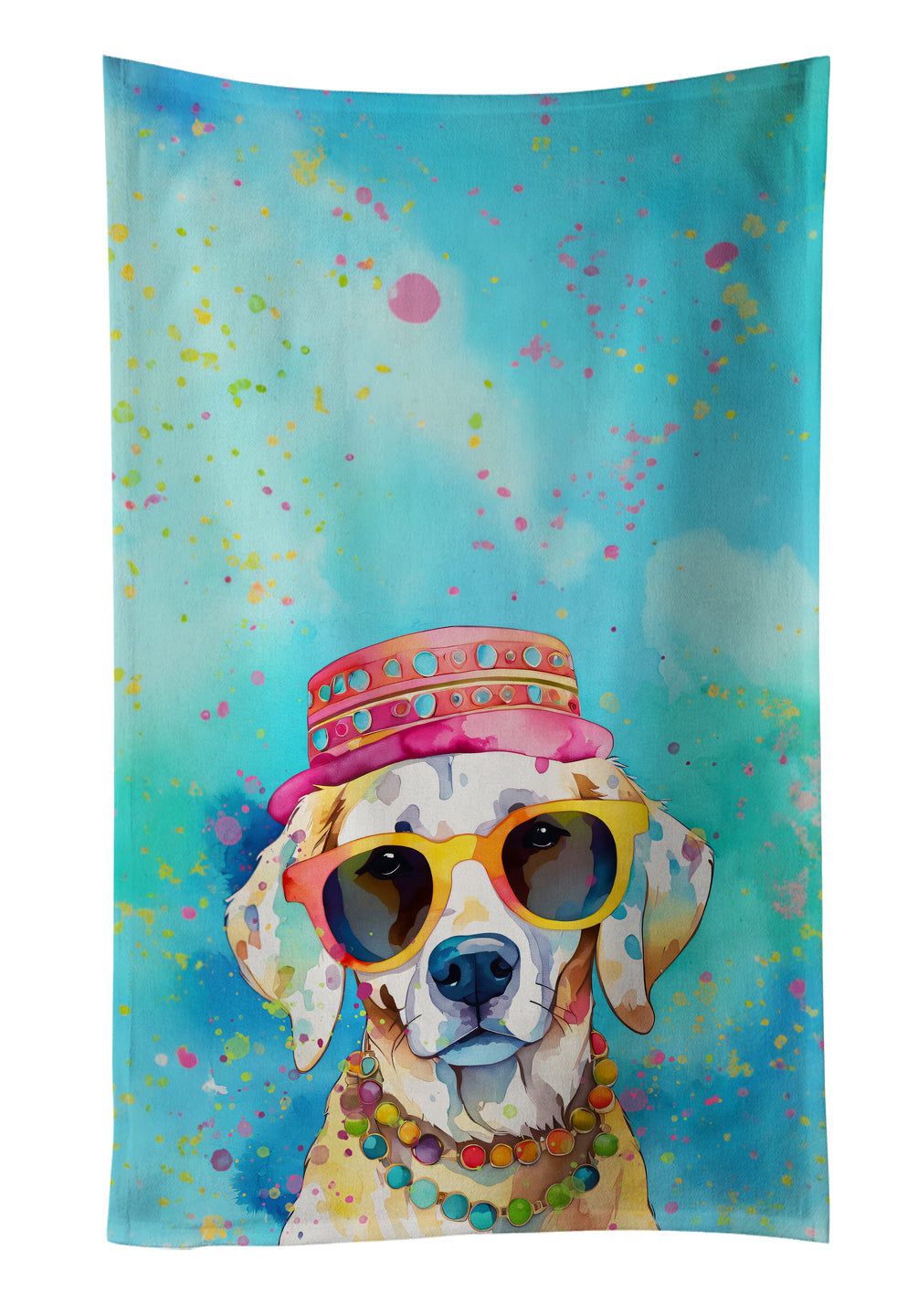 Hippie Dawg Kitchen Towel Velour Plush Front and Cotton Loop Back Machine Washable