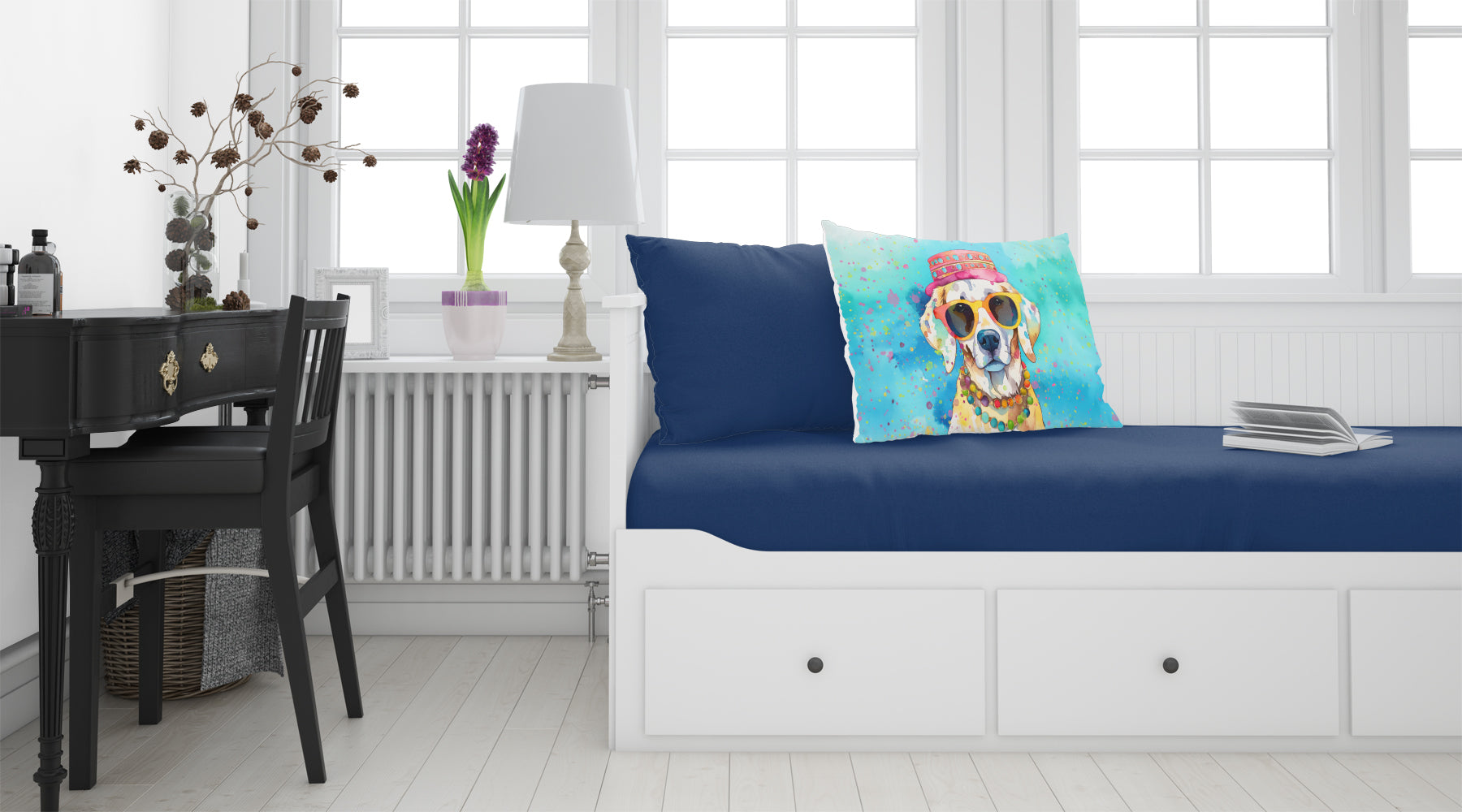 Hippie Dawg Standard Pillowcase Lightweight Super Soft Easy Care Decorative Artwork Pillowcase, Standard