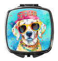 Hippie Dawg Compact Mirror Decorative Travel Makeup Mirror for Women Girls Gifts Pocket Makeup Mirror Folding Handheld