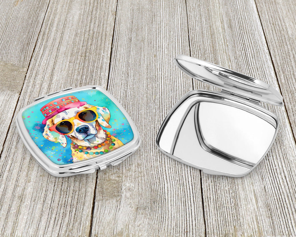 Hippie Dawg Compact Mirror Decorative Travel Makeup Mirror for Women Girls Gifts Pocket Makeup Mirror Folding Handheld