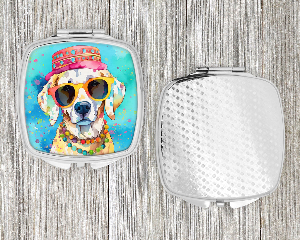 Hippie Dawg Compact Mirror Decorative Travel Makeup Mirror for Women Girls Gifts Pocket Makeup Mirror Folding Handheld