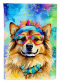 Hippie Dawg House Flag 28x40 Porch Sleeve Pole Decorative Outside Yard Banner Artwork Wall Hanging, Polyester