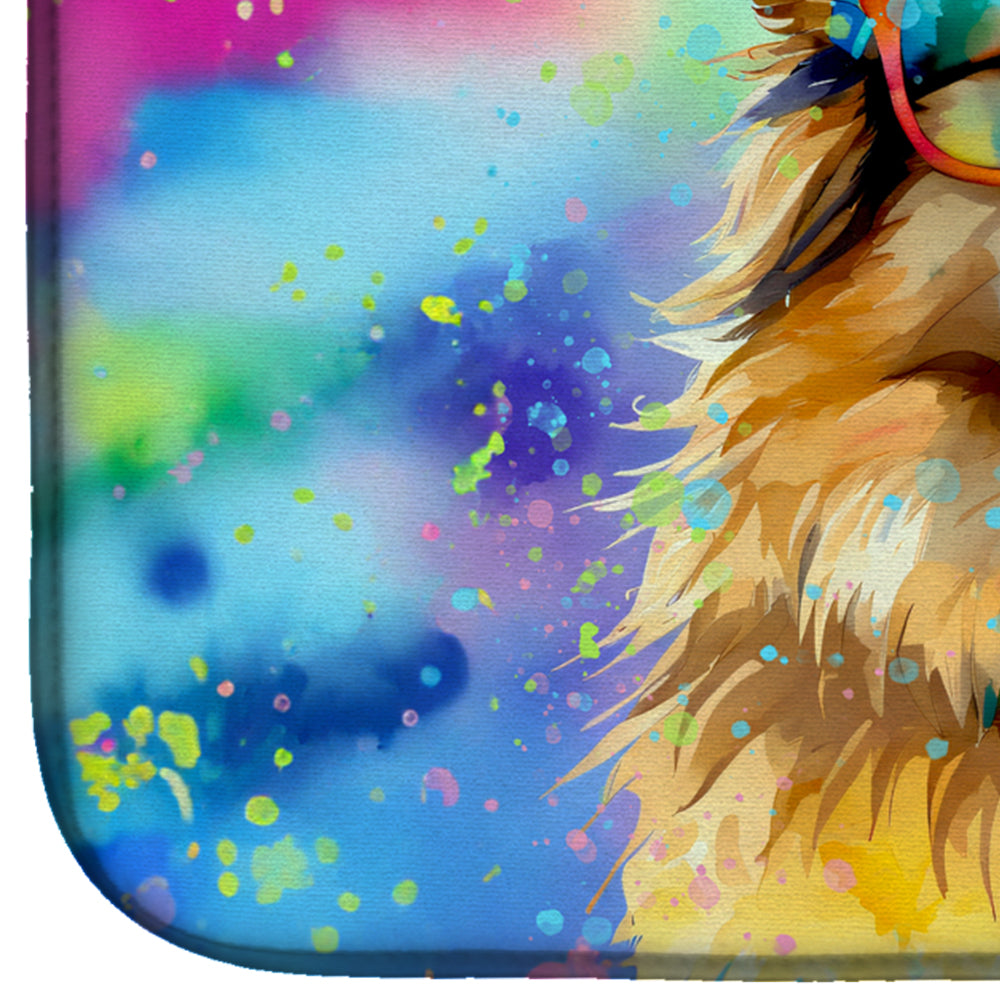 Hippie Dawg Dish Drying Mat Absorbent Dish Drying Mat Pad for Kitchen Counter Dish Drainer Mat for Countertop, 14 x 21", Multicolor