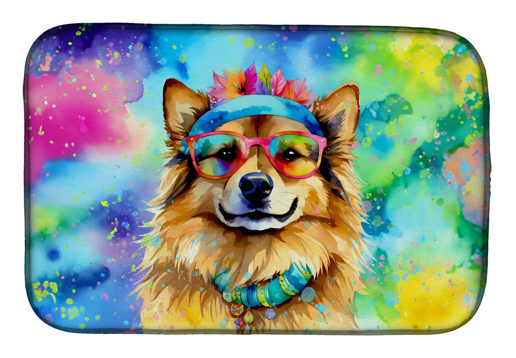 Hippie Dawg Dish Drying Mat Absorbent Dish Drying Mat Pad for Kitchen Counter Dish Drainer Mat for Countertop, 14 x 21", Multicolor