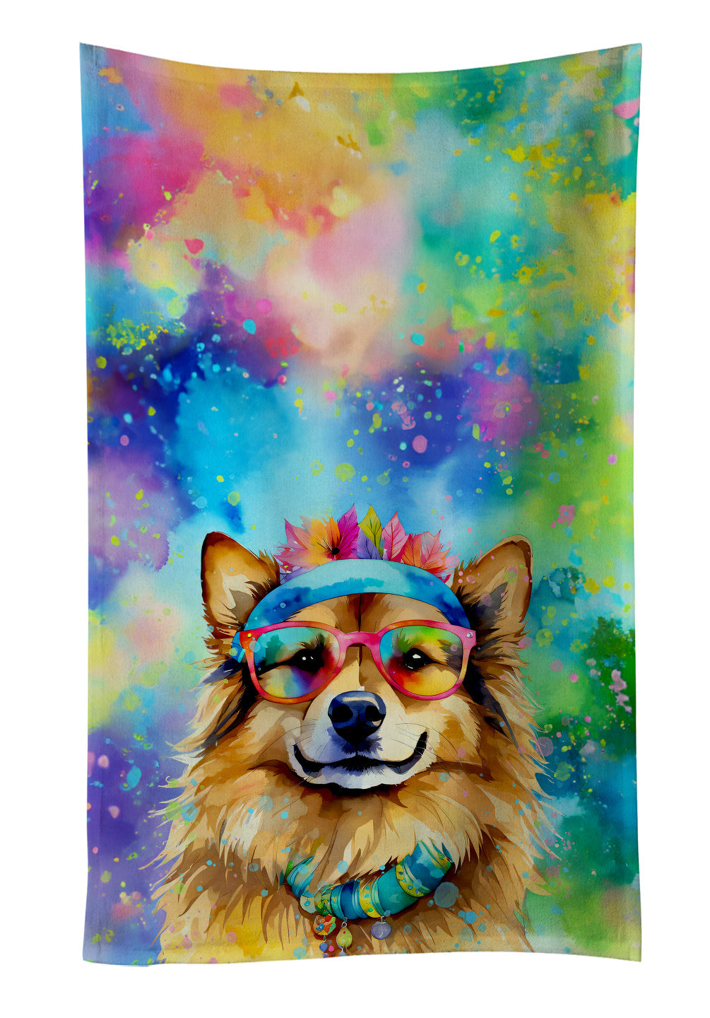 Hippie Dawg Kitchen Towel Velour Plush Front and Cotton Loop Back Machine Washable
