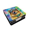 Hippie Dawg PU Leather Note Paper Holder with Artist-Designed Cover, Desk Accessory, Office Gift
