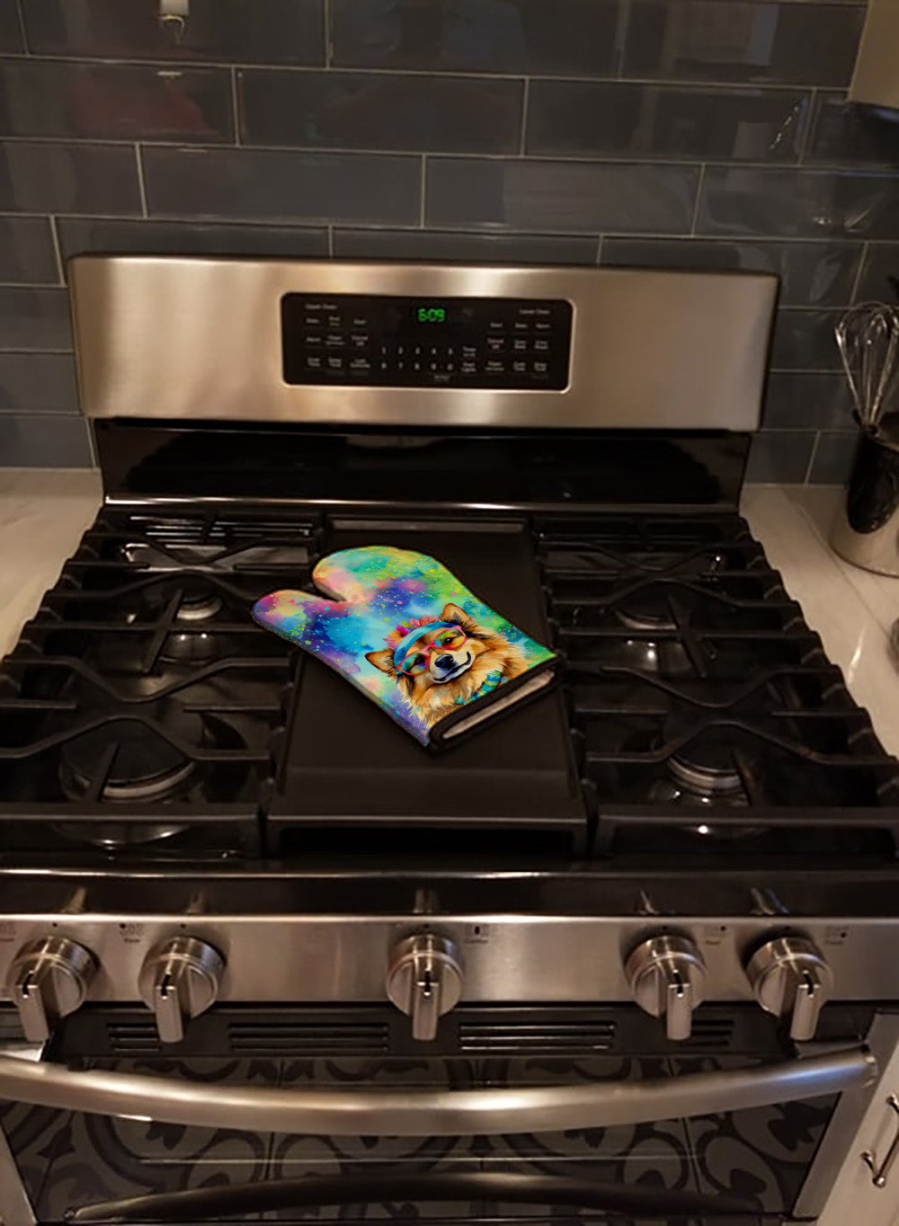 Hippie Dawg Oven Mitt Heat Resistant Thick Oven Mitt for Hot Pans and Oven, Kitchen Mitt Protect Hands, Cooking Baking Glove
