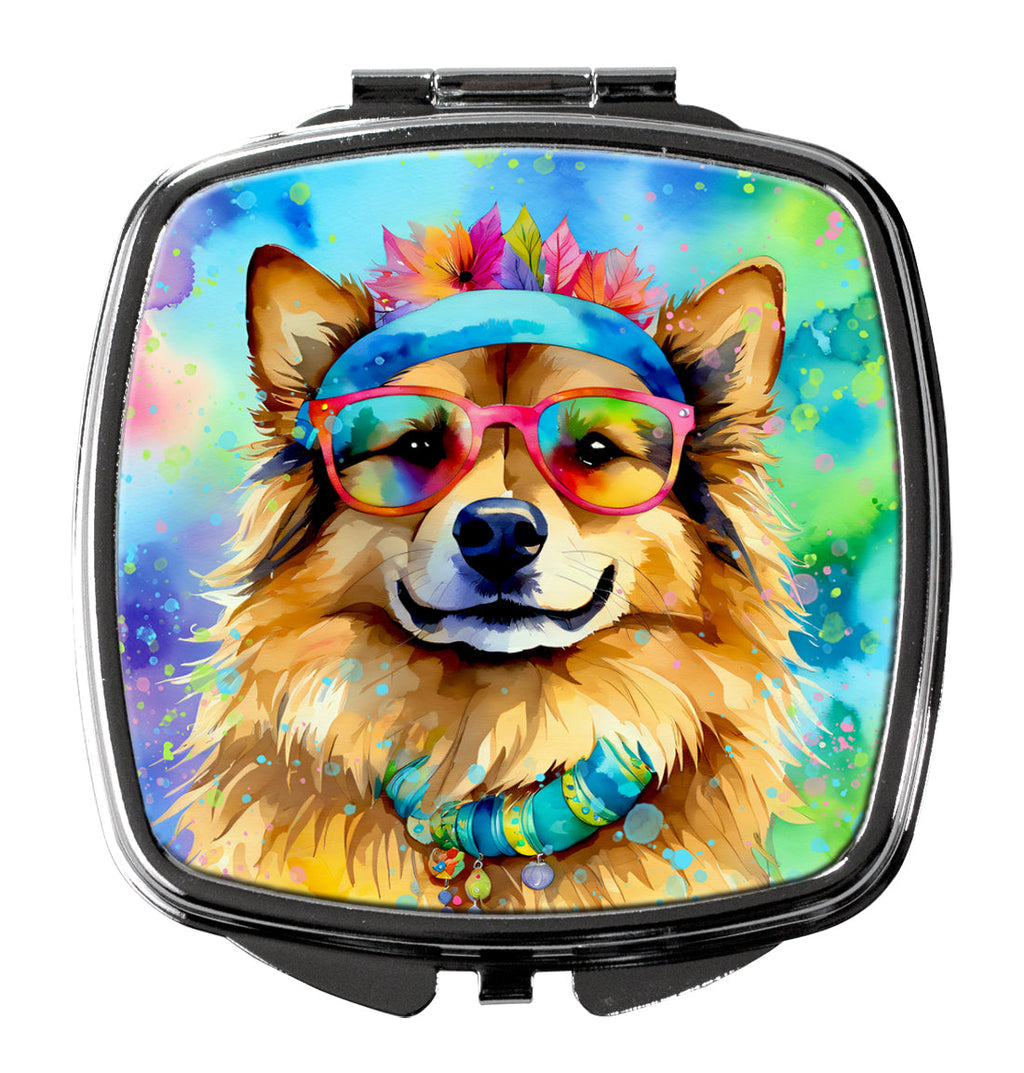Hippie Dawg Compact Mirror Decorative Travel Makeup Mirror for Women Girls Gifts Pocket Makeup Mirror Folding Handheld