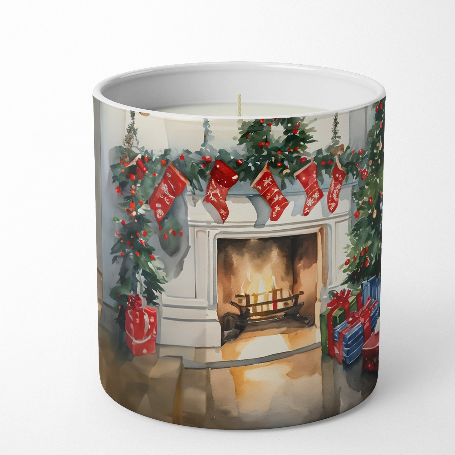 Afghan Hound Cozy Christmas Decorative Soy Candle Nature Soy Wax Essential Oil Home Decor Ideal for Bedroom Kitchen Bath Office Gift, 10 oz
