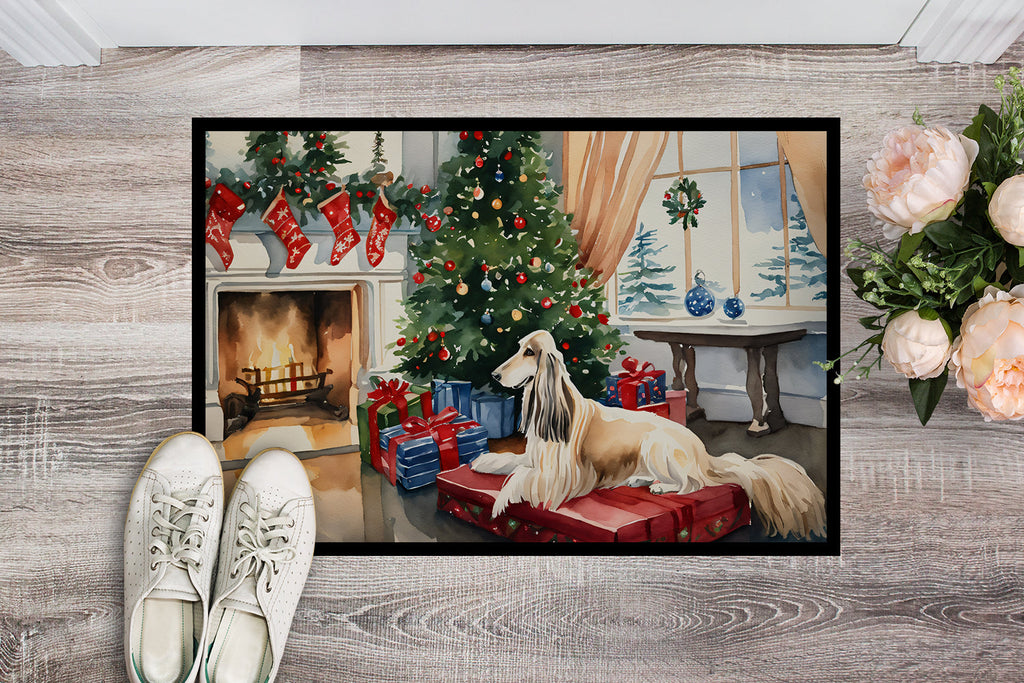 Afghan Hound Cozy Christmas Doormat Indoor Outdoor 24H X 36W Front Door Mat Rugs for Entryway, Non Slip Washable Low Pile,