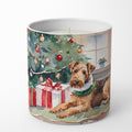 Airedale Terrier Cozy Christmas Decorative Soy Candle Nature Soy Wax Essential Oil Home Decor Ideal for Bedroom Kitchen Bath Office Gift, 10 oz