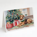 Airedale Terrier Cozy Christmas Greeting Cards Pack of 8 Blank Cards with Envelopes Whimsical A7 Size 5x7