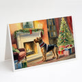 Airedale Terrier Cozy Christmas Greeting Cards Pack of 8 Blank Cards with Envelopes Whimsical A7 Size 5x7