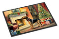 Airedale Terrier Cozy Christmas Doormat Indoor Outdoor 18H X 27W Front Door Mat Rugs for Entryway, Non Slip Washable