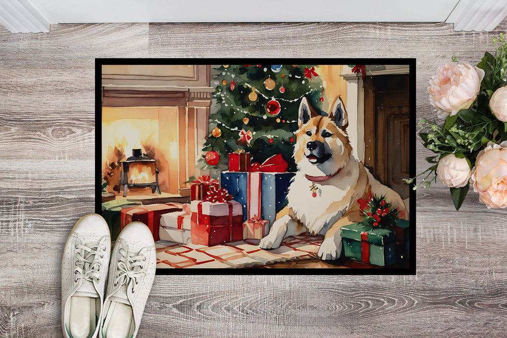 Akita Cozy Christmas Doormat Indoor Outdoor 18H X 27W Front Door Mat Rugs for Entryway, Non Slip Washable