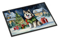 Alaskan Malamute Cozy Christmas Doormat Indoor Outdoor 18H X 27W Front Door Mat Rugs for Entryway, Non Slip Washable
