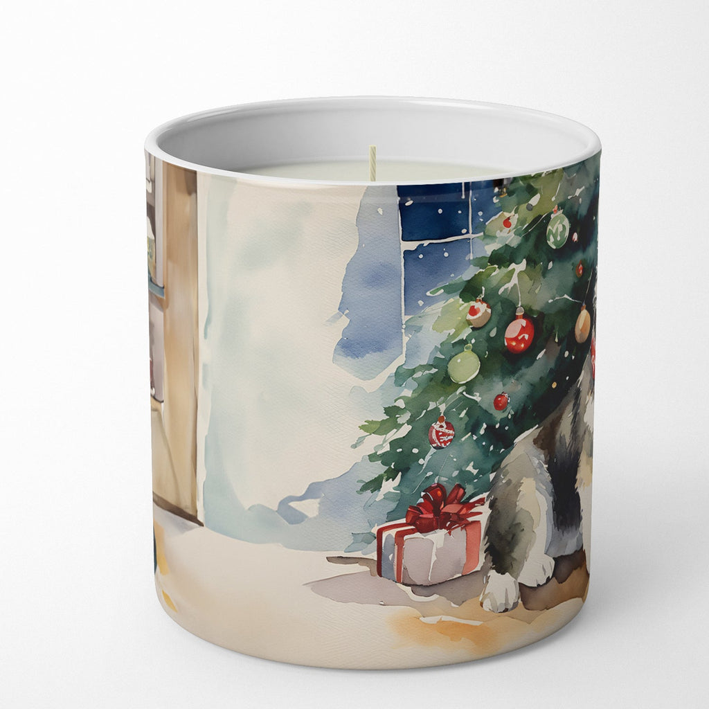 Alaskan Malamute Cozy Christmas Decorative Soy Candle Nature Soy Wax Essential Oil Home Decor Ideal for Bedroom Kitchen Bath Office Gift, 10 oz