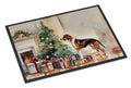 American English Coonhound Cozy Christmas Doormat Indoor Outdoor 24H X 36W Front Door Mat Rugs for Entryway, Non Slip Washable Low Pile,