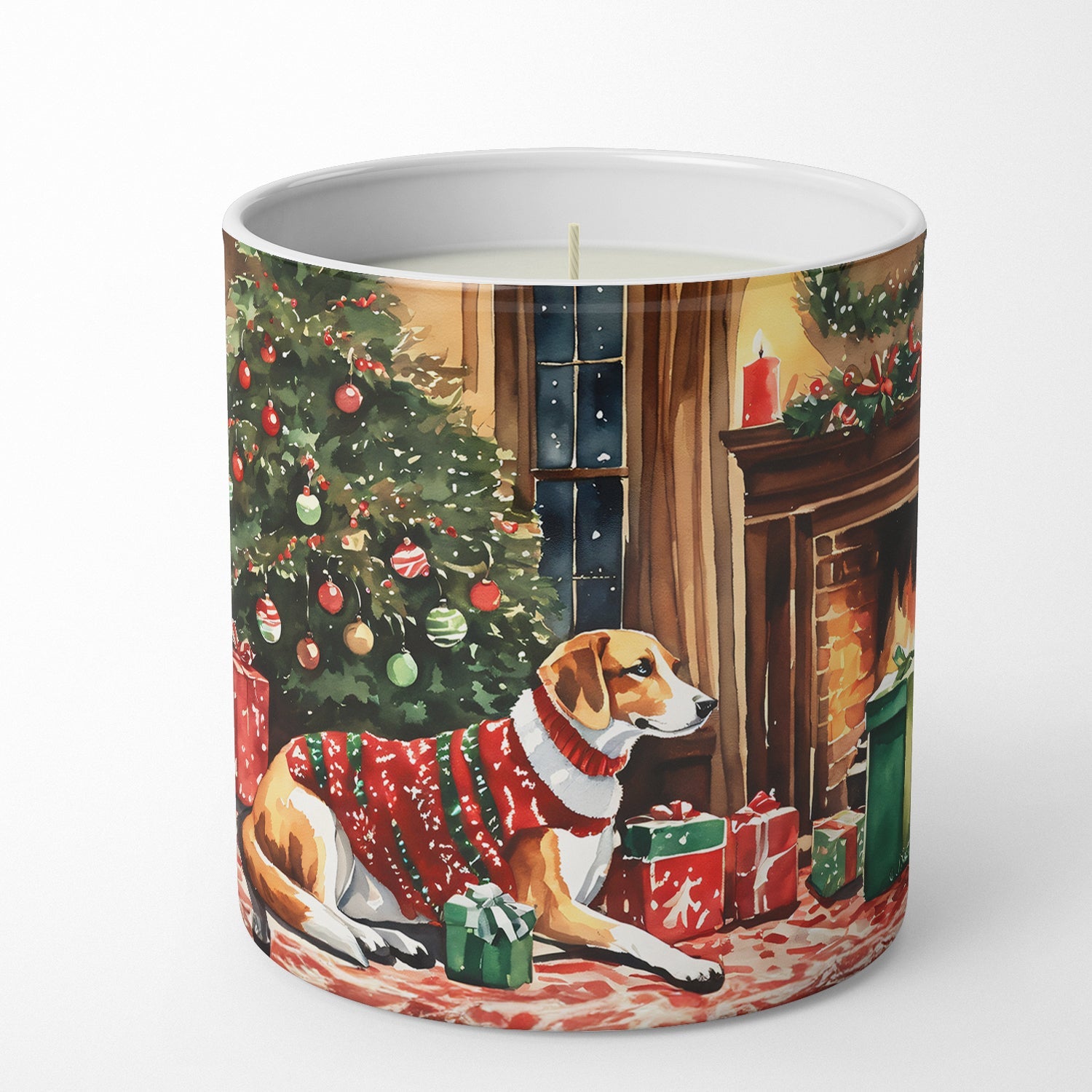 American Foxhound Cozy Christmas Decorative Soy Candle Nature Soy Wax Essential Oil Home Decor Ideal for Bedroom Kitchen Bath Office Gift, 10 oz