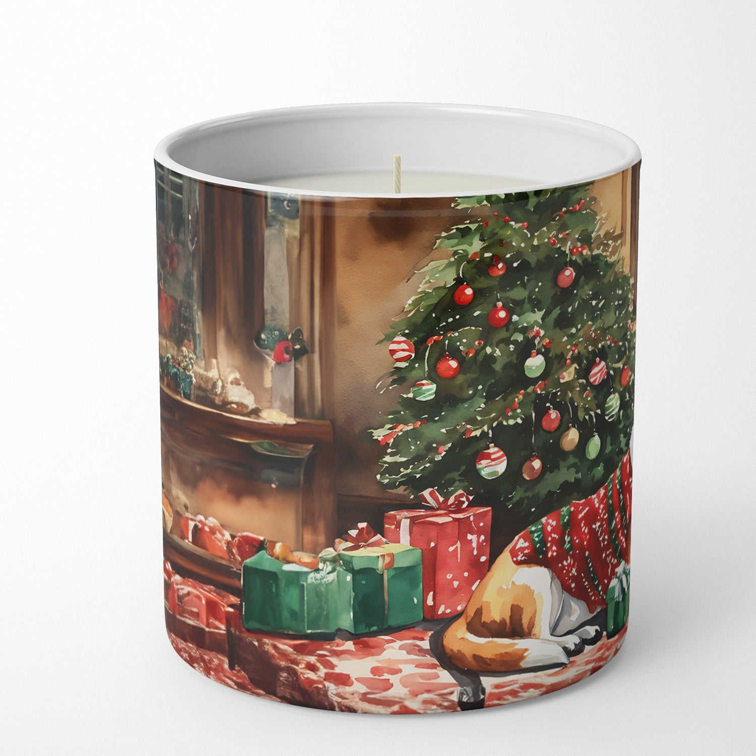 American Foxhound Cozy Christmas Decorative Soy Candle Nature Soy Wax Essential Oil Home Decor Ideal for Bedroom Kitchen Bath Office Gift, 10 oz