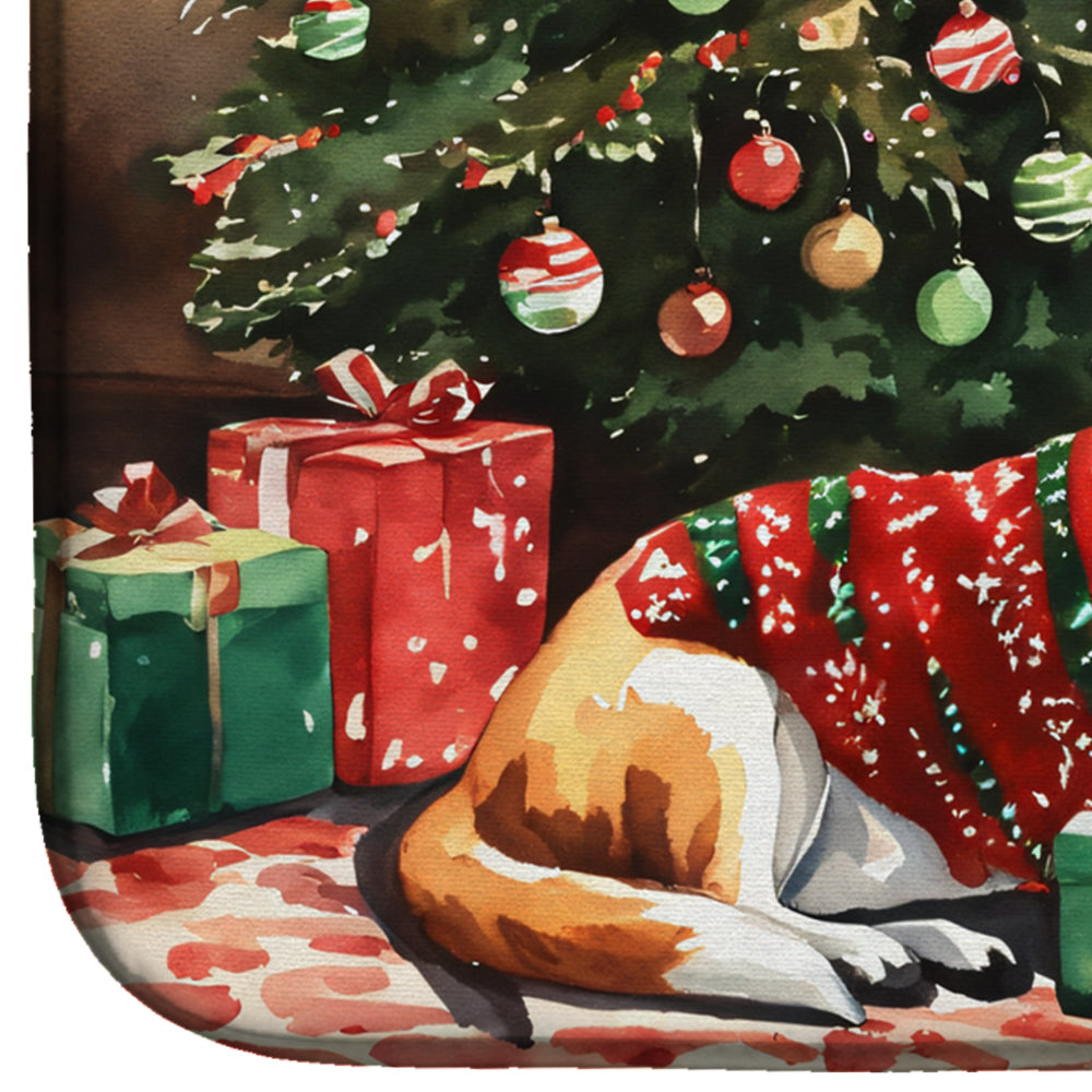 American Foxhound Cozy Christmas Dish Drying Mat Absorbent Dish Drying Mat Pad for Kitchen Counter Dish Drainer Mat for Countertop, 14 x 21", Multicolor