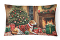 American Foxhound Cozy Christmas Decorative Throw Pillow 12x16 Indoor Outdoor Accent Cushion, Fabric Cover with Insert for Sofa, Bed, Porch & Living Room