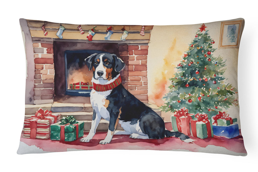 Appenzeller Sennenhund Cozy Christmas Decorative Throw Pillow 12x16 Indoor Outdoor Accent Cushion, Fabric Cover with Insert for Sofa, Bed, Porch & Living Room