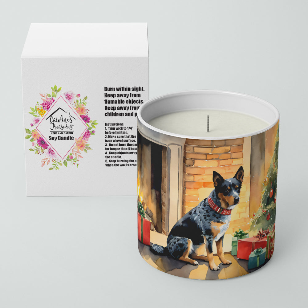 Australian Cattle Dog Cozy Christmas Decorative Soy Candle Nature Soy Wax Essential Oil Home Decor Ideal for Bedroom Kitchen Bath Office Gift, 10 oz