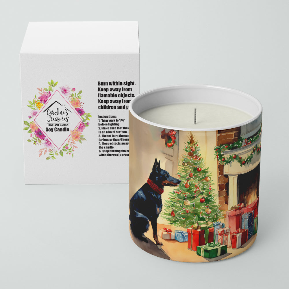 Australian Kelpie Cozy Christmas Decorative Soy Candle Nature Soy Wax Essential Oil Home Decor Ideal for Bedroom Kitchen Bath Office Gift, 10 oz