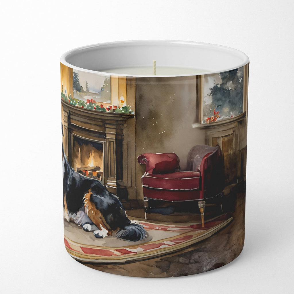 Australian Shepherd Cozy Christmas Decorative Soy Candle Nature Soy Wax Essential Oil Home Decor Ideal for Bedroom Kitchen Bath Office Gift, 10 oz