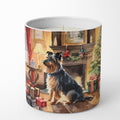Australian Terrier Cozy Christmas Decorative Soy Candle Nature Soy Wax Essential Oil Home Decor Ideal for Bedroom Kitchen Bath Office Gift, 10 oz