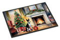 Basenji Cozy Christmas Doormat Indoor Outdoor 18H X 27W Front Door Mat Rugs for Entryway, Non Slip Washable