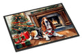 Basset Hound Cozy Christmas Doormat Indoor Outdoor 18H X 27W Front Door Mat Rugs for Entryway, Non Slip Washable